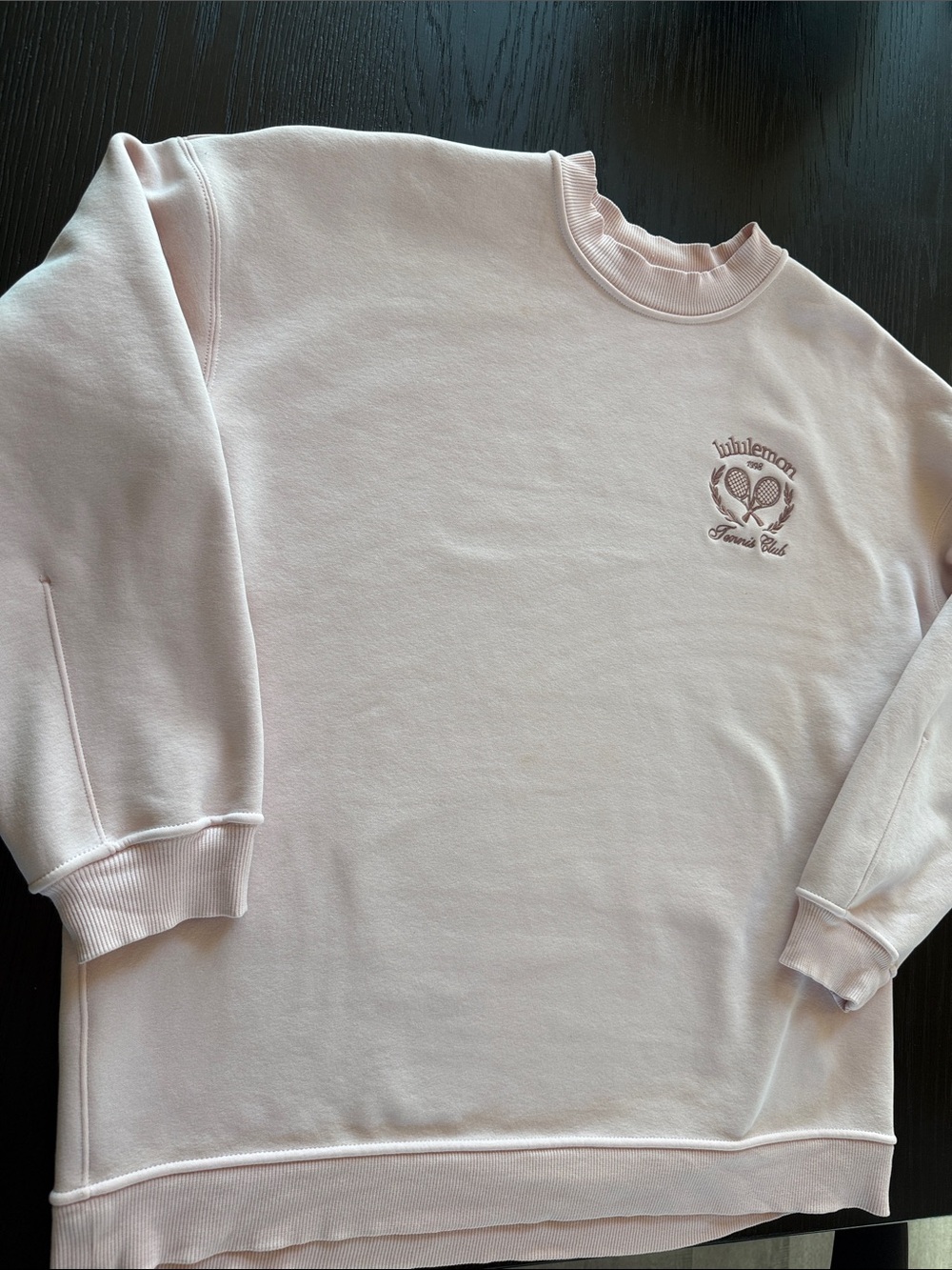 Lululemon Heavyweight Fleece Pullover Tennis Club Strawberry Milkshake Small/Med - Picture 4 of 10